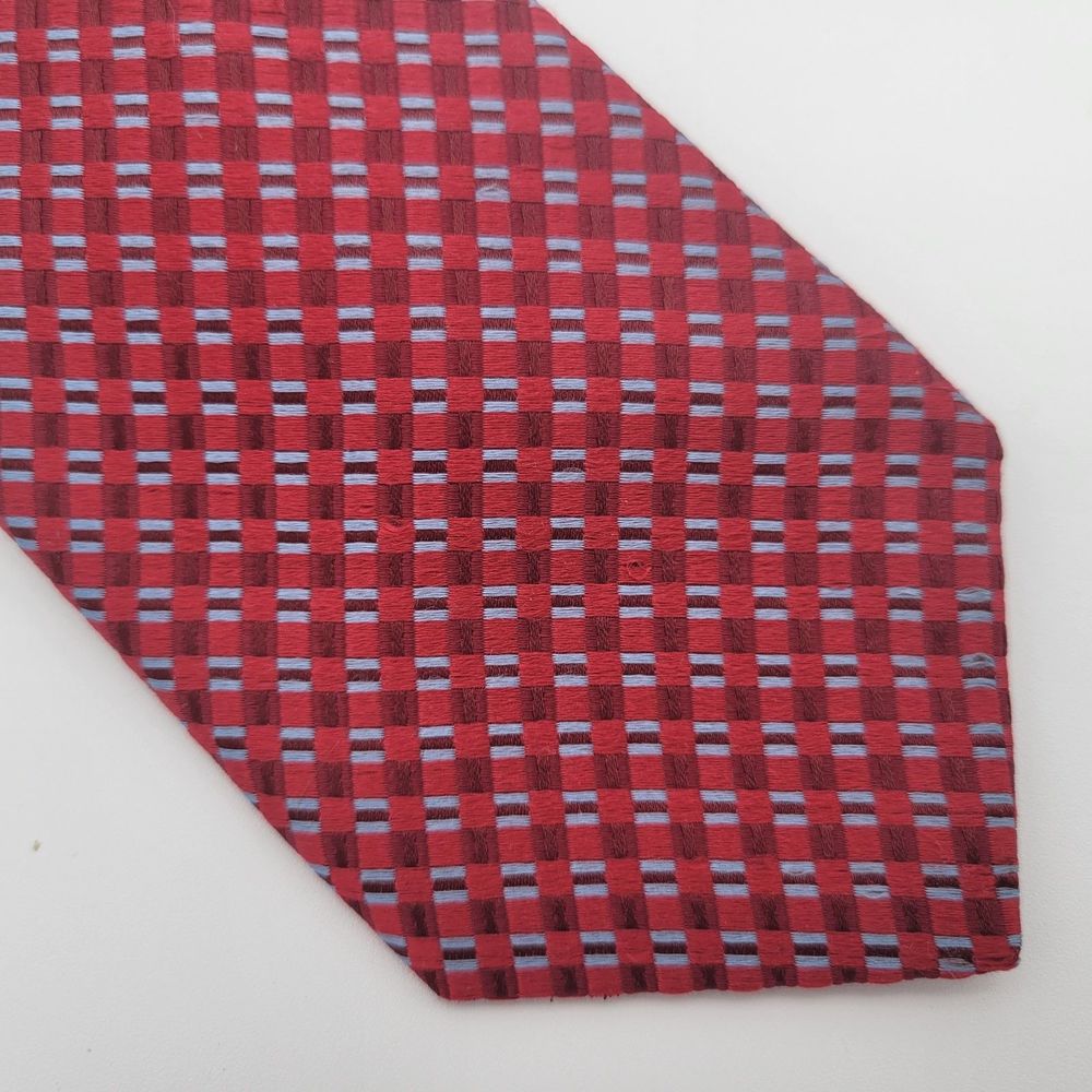 Haspel Embroidered Silk Tie Red OS